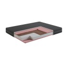 Materac Dual Balance Foam 18 cm – VISCO + PUR + KOKOS, Dwustronny H2/H3, Pokrowiec Szary PREMIUM