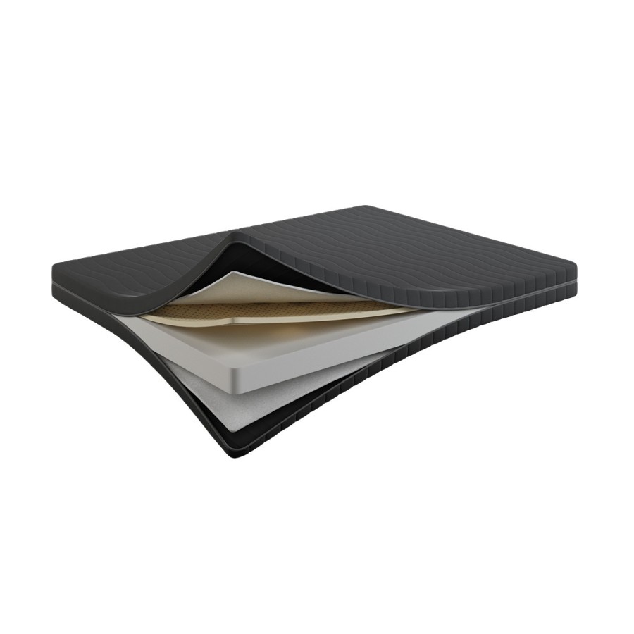 Materac Aero Soft Latex Foam 13 cm – Lateks + PUR, Dwustronny H2/H3, Pokrowiec Szary PREMIUM