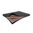 Topper Hybrid Air Top 6 cm – VISCO + Lateks, Dwustronny H2/H3, Pokrowiec Szary PREMIUM, Gumy mocujące