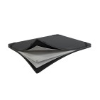 Topper Pure Foam Top 4 cm – Pianka PUR, Dwustronny H3, Pokrowiec Szary PREMIUM z owatą, Gumy mocujące