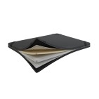 Topper Aero Latex Top 6 cm – Pianka PUR + Lateks, Dwustronny H3/H2, Pokrowiec Szary PREMIUM z owatą, Gumy mocujące