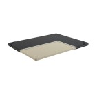 Topper Natural Latex Top 5 cm – 100% Lateks, Dwustronny H2, Pokrowiec Szary PREMIUM z owatą, Gumy mocujące