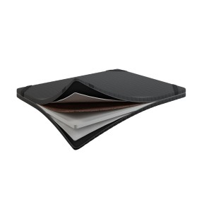 Topper Coco Firm Top 5 cm – KOKOS + PUR, Dwustronny H3/H4, Pokrowiec Szary PREMIUM z owatą, Gumy mocujące