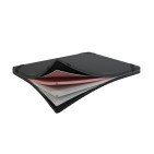 Topper Dual Memory Top 7 cm – VISCO + PUR, Dwustronny H2/H3, Pokrowiec Szary PREMIUM z owatą, Gumy mocujące