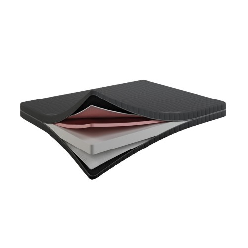 Materac Memory Comfort Foam 14 cm – VISCO + PUR, H3, Pokrowiec Szary PREMIUM